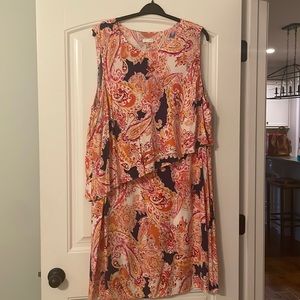 Paisley tiered dress